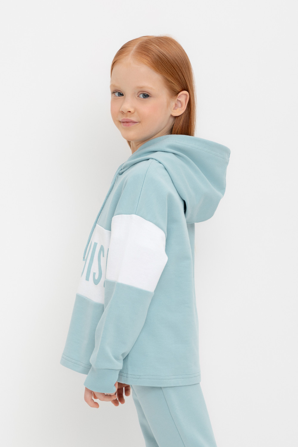 Джемпер для девочки, артикул: К 301691, цвет: голубой, фото 3