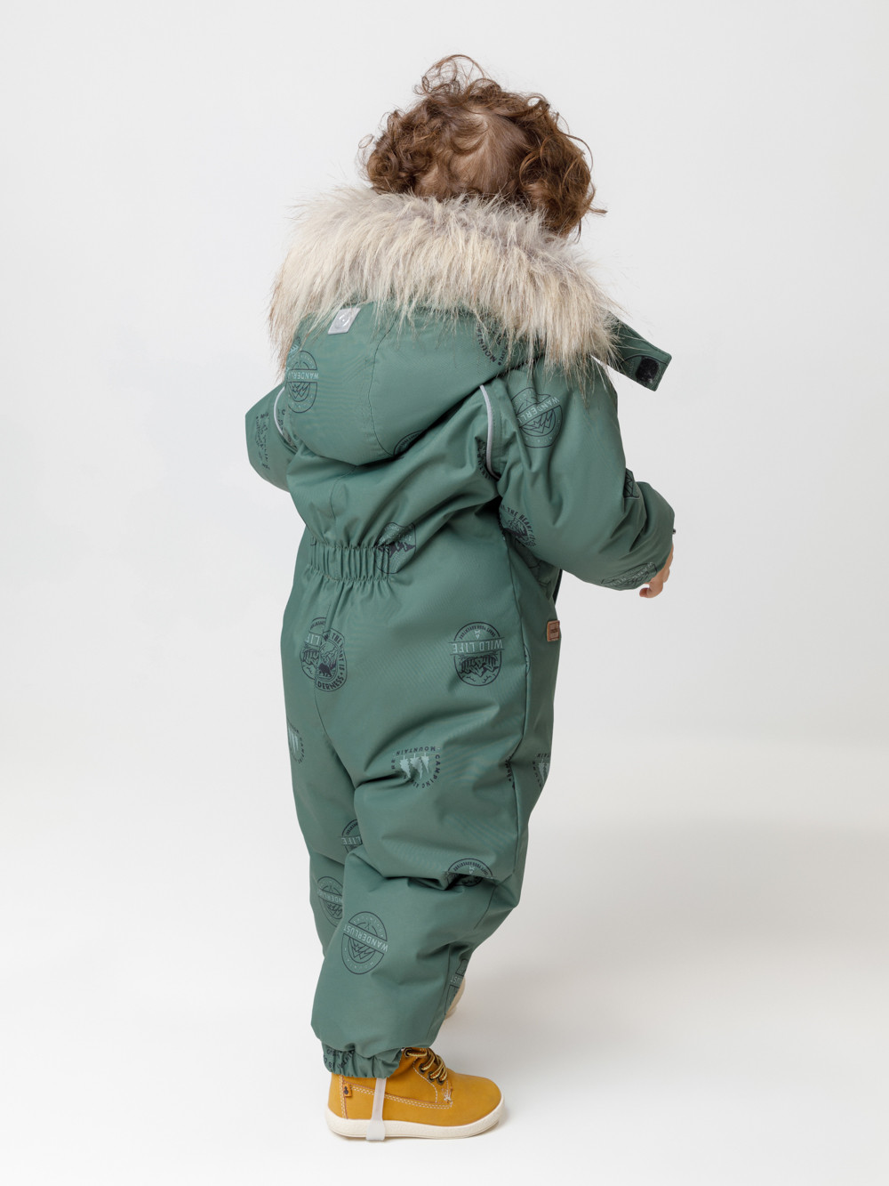 Комбинезоны утепленные для мальчика, артикул: ВК 60116/н/19 Ал, цвет: зеленый, фото 3