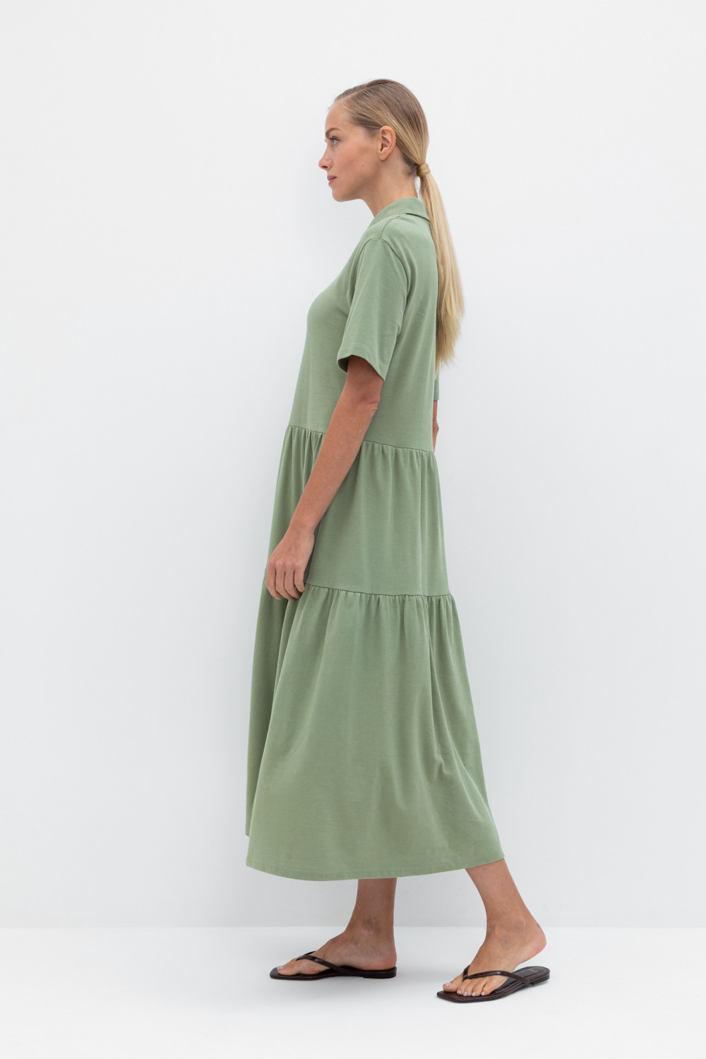Платья женские для мам, артикул: ЕВТ 5050, цвет: хаки, фото 3