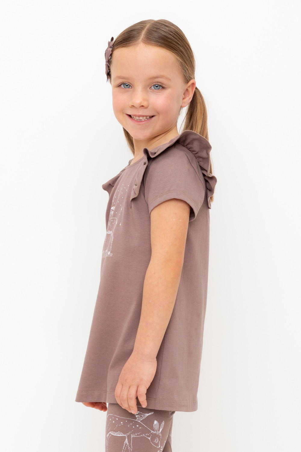 Блузка для девочки, артикул: КР 5904, цвет: коричневый, фото 3