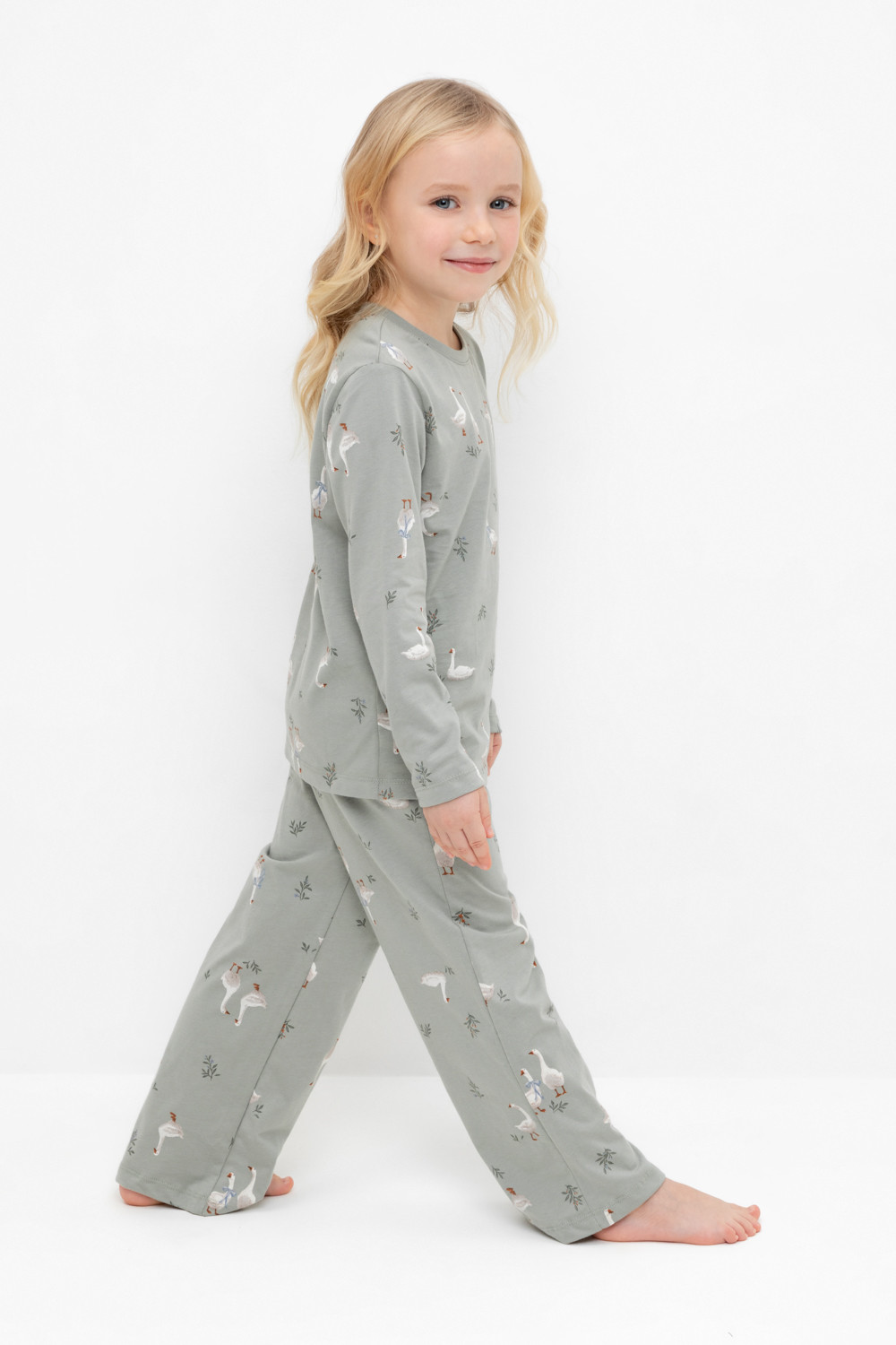 Пижама для девочки, артикул: К 1622, цвет: зеленый, фото 3