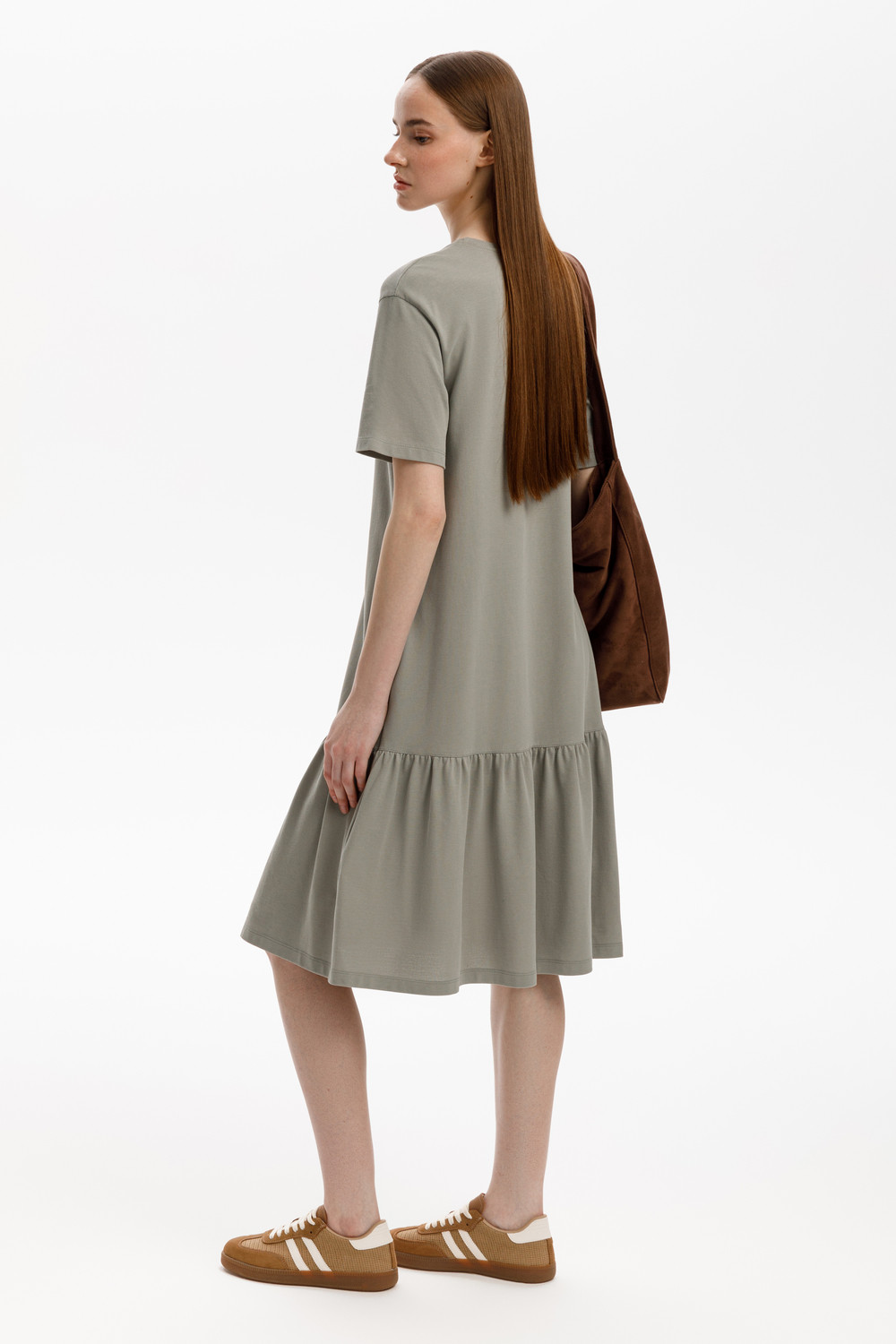 Платья женские для мам, артикул: ЕВТ 5075, цвет: зеленый, фото 3