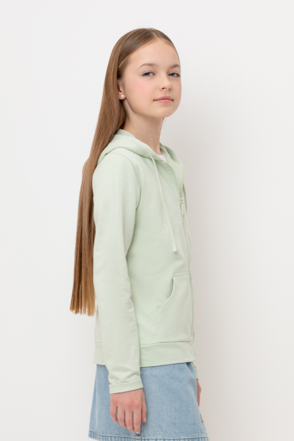 Жакет для девочки, артикул: К 301988-1, цвет: зеленый, фото 3