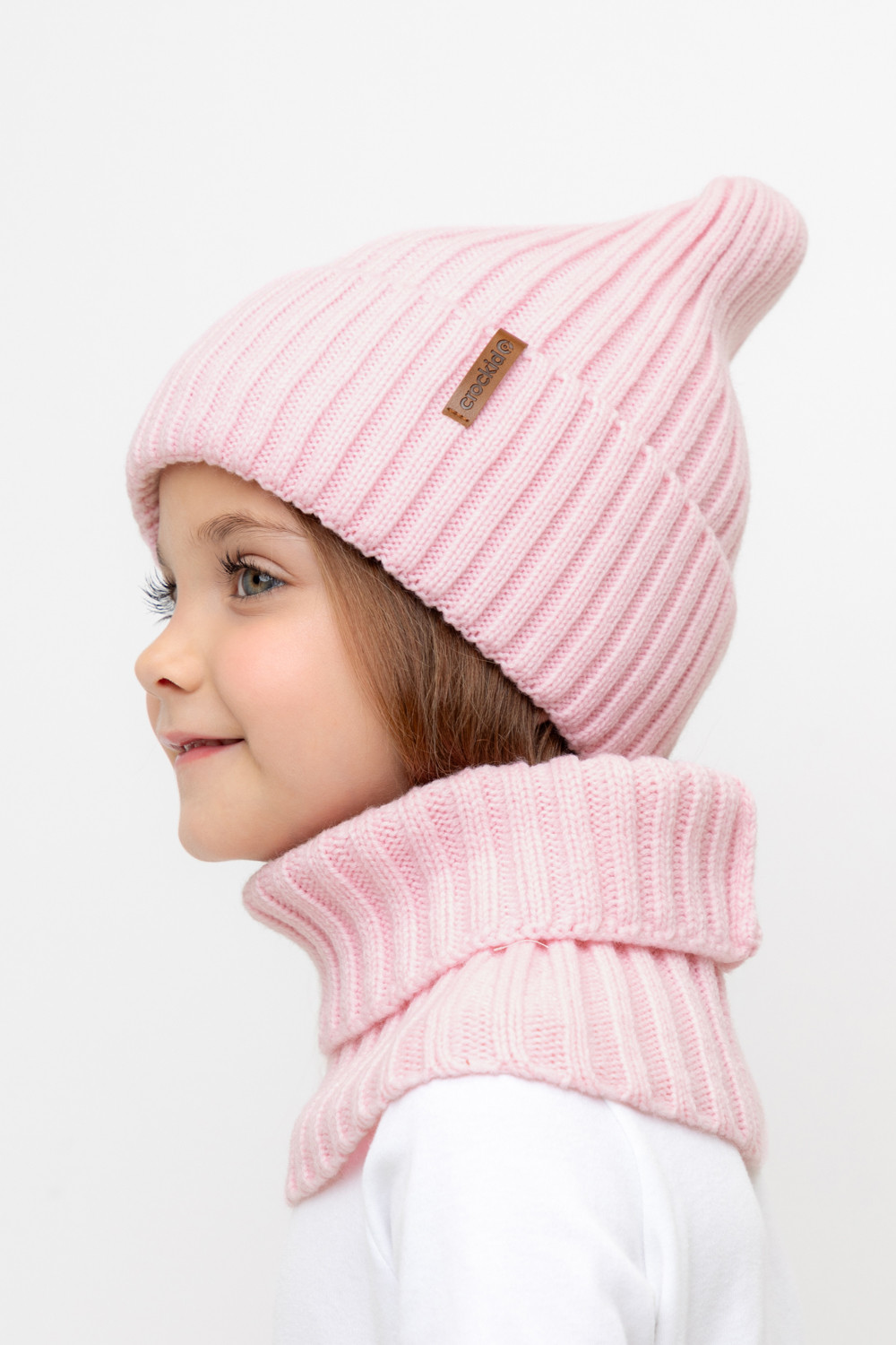 Комплект вязаный для девочки, артикул: КВ 22015/ш, цвет: розовый, фото 3