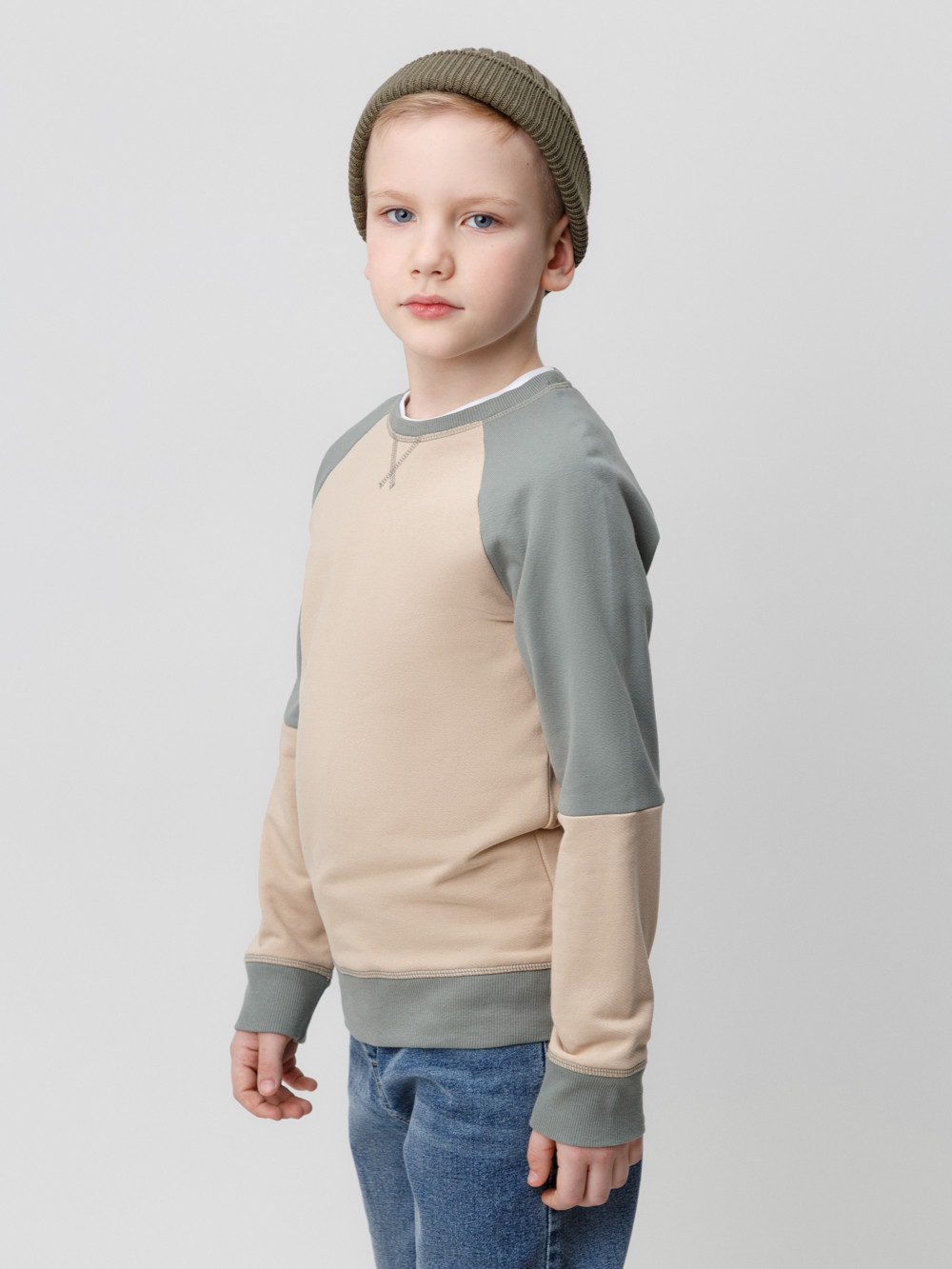 Джемпер для мальчика, артикул: КР 302161-1, цвет: бежевый, фото 2