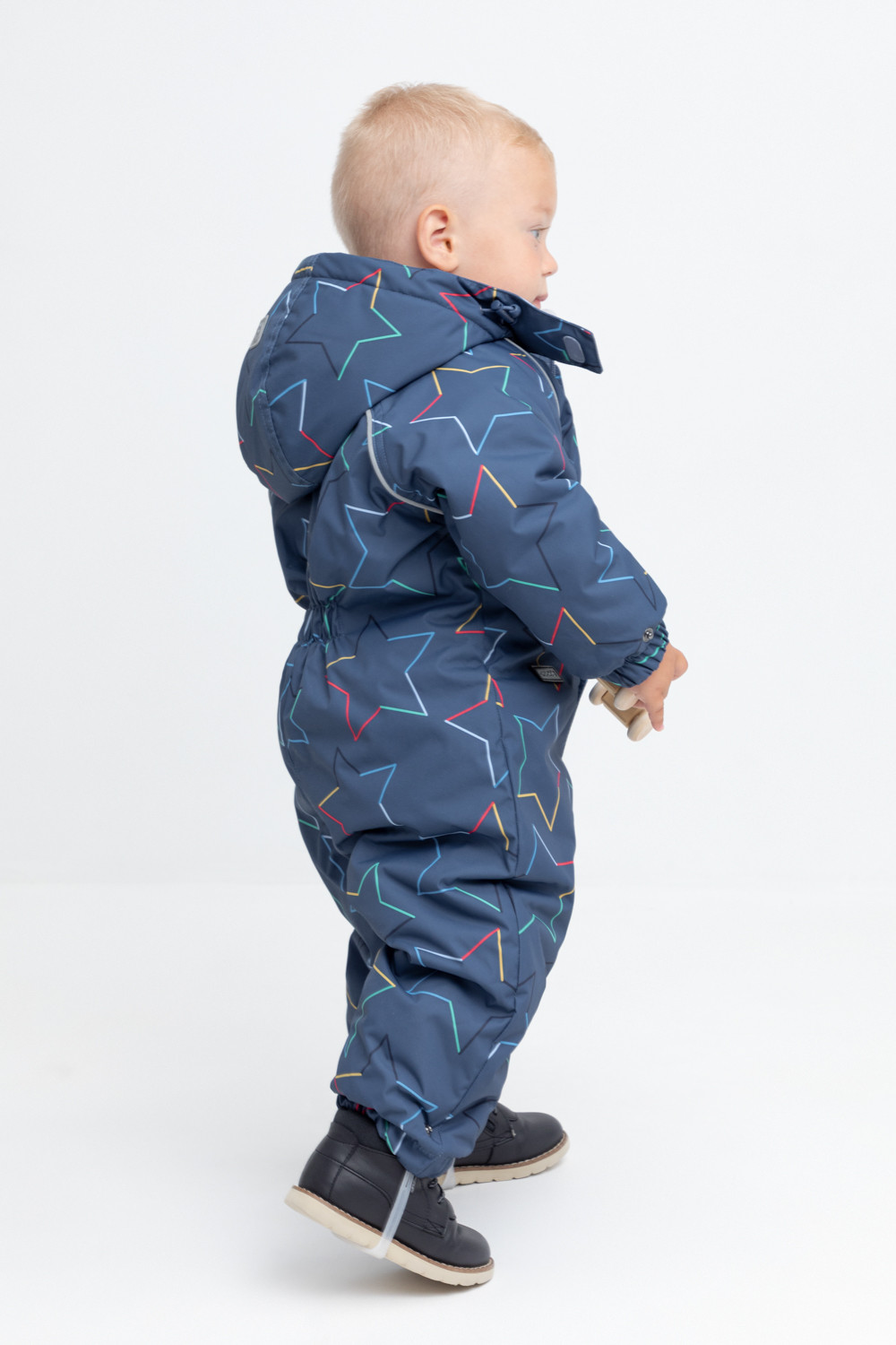 Комбинезоны утепленные для мальчика, артикул: ВК 60113/н/12 УЗГ, цвет: темно-синий, фото 3