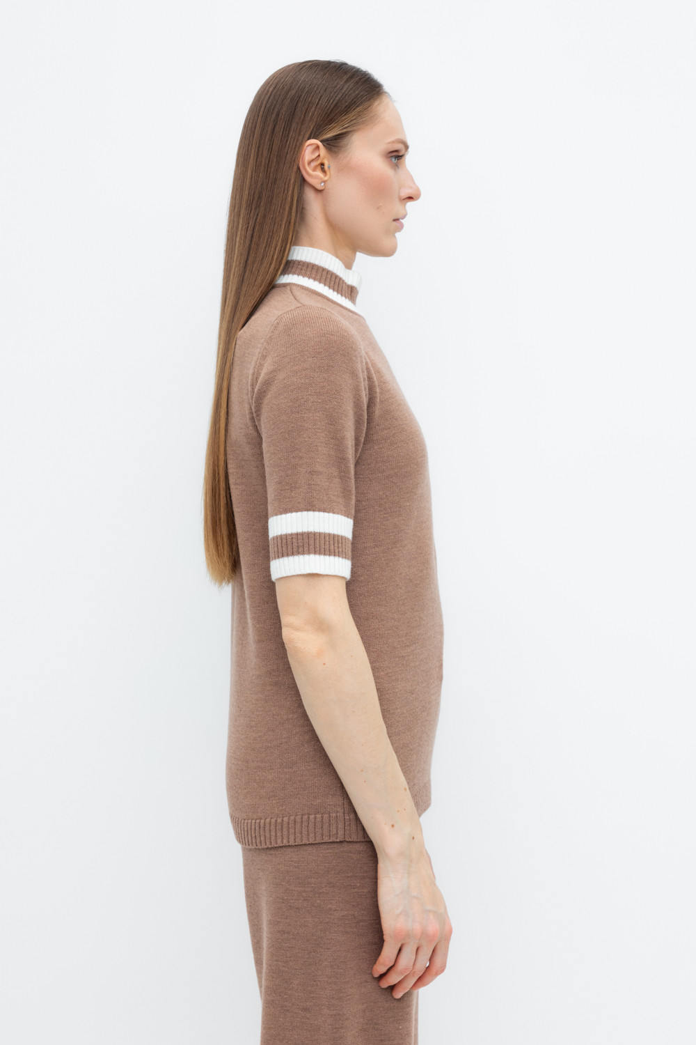 Джемперы женские для мам, артикул: ЕВ 30045/24ш, цвет: коричневый, фото 3