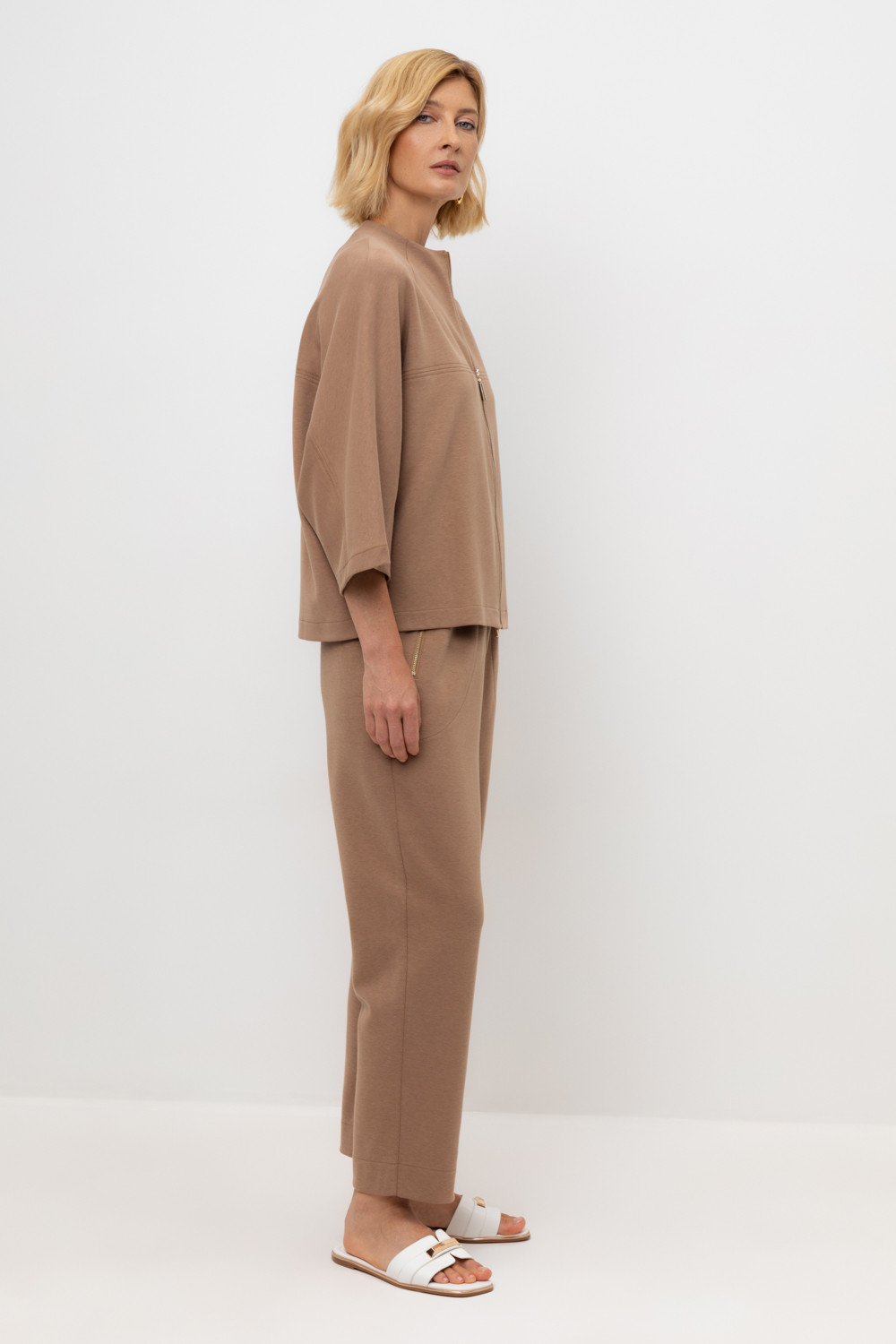 Брюки женские для мам, артикул: ЕВТ 4134, цвет: коричневый, фото 3
