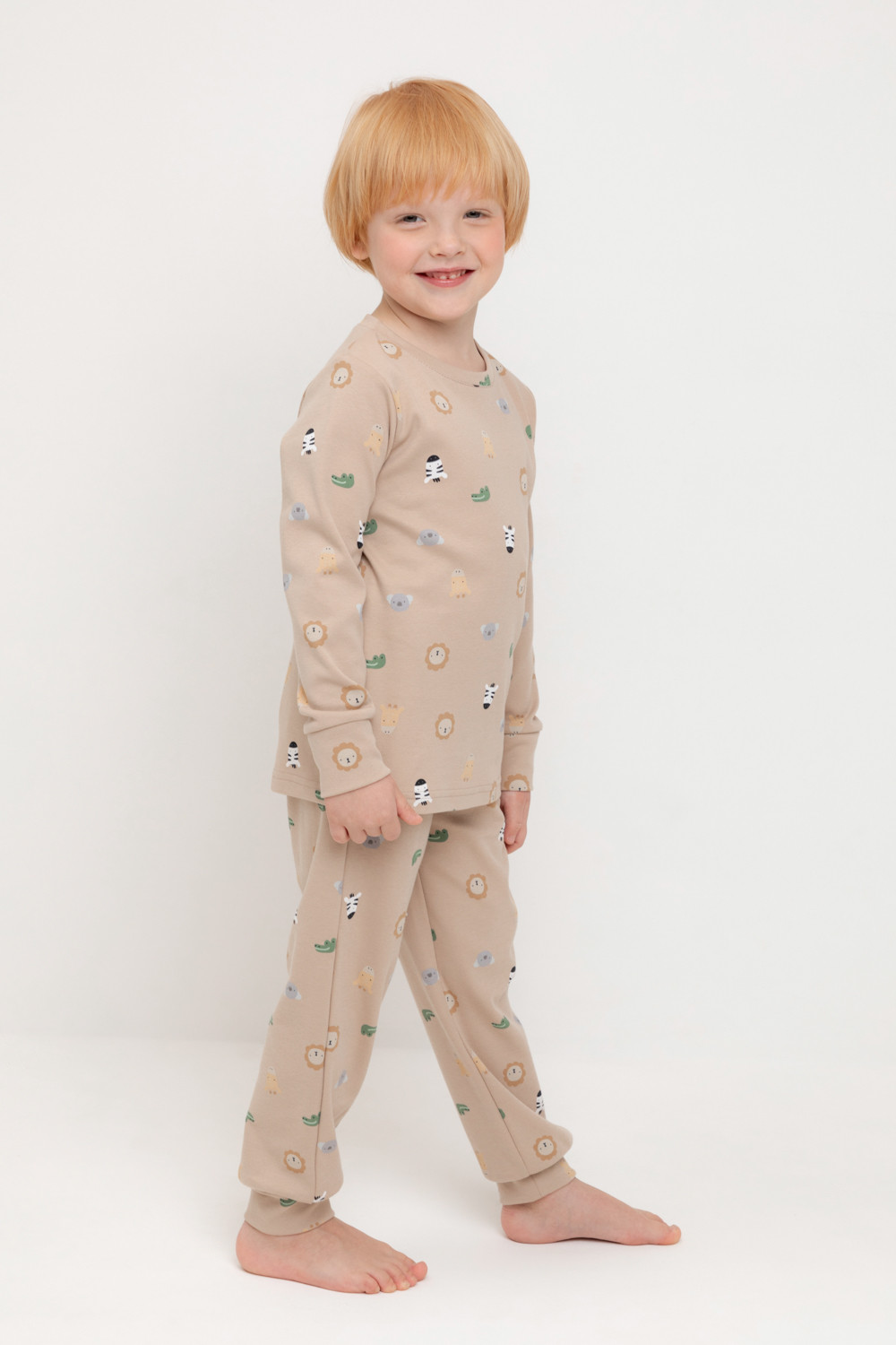 Пижама для мальчика, артикул: К 1552, цвет: бежевый, фото 3