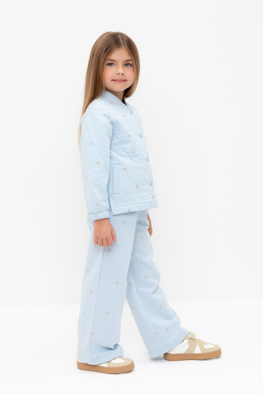 Жакет для девочки, артикул: КР 301994, цвет: голубой, фото 3