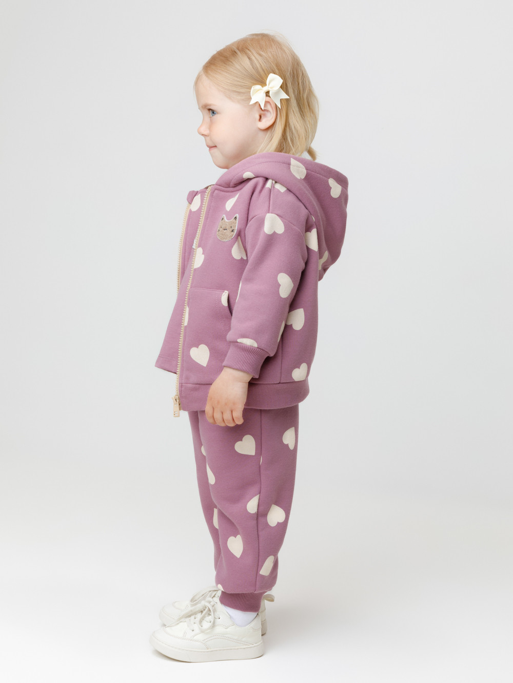 Брюки для девочки, артикул: КР 400849, цвет: бордовый, фото 3