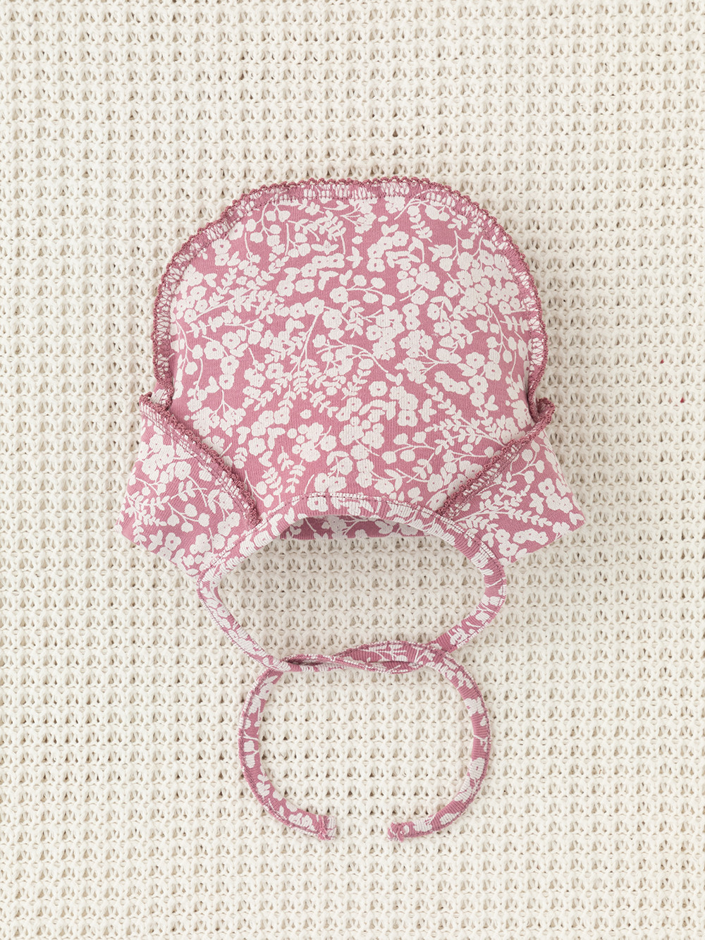 Шапочка ясельная для новорожденных, артикул: К 8176, цвет: розовый, фото 3