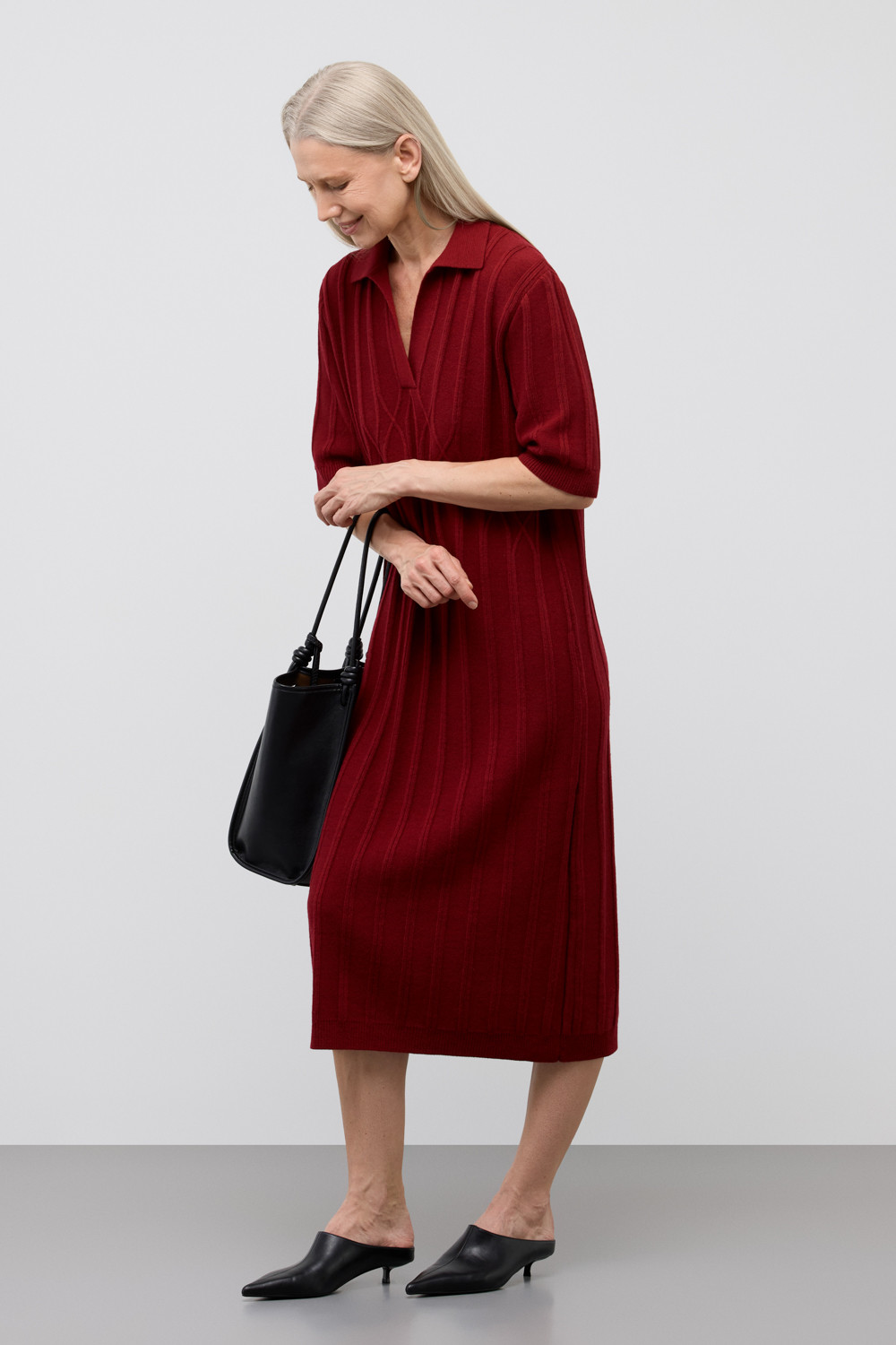 Платья женские для мам, артикул: ЕВ 531/ш, цвет: бордовый, фото 3