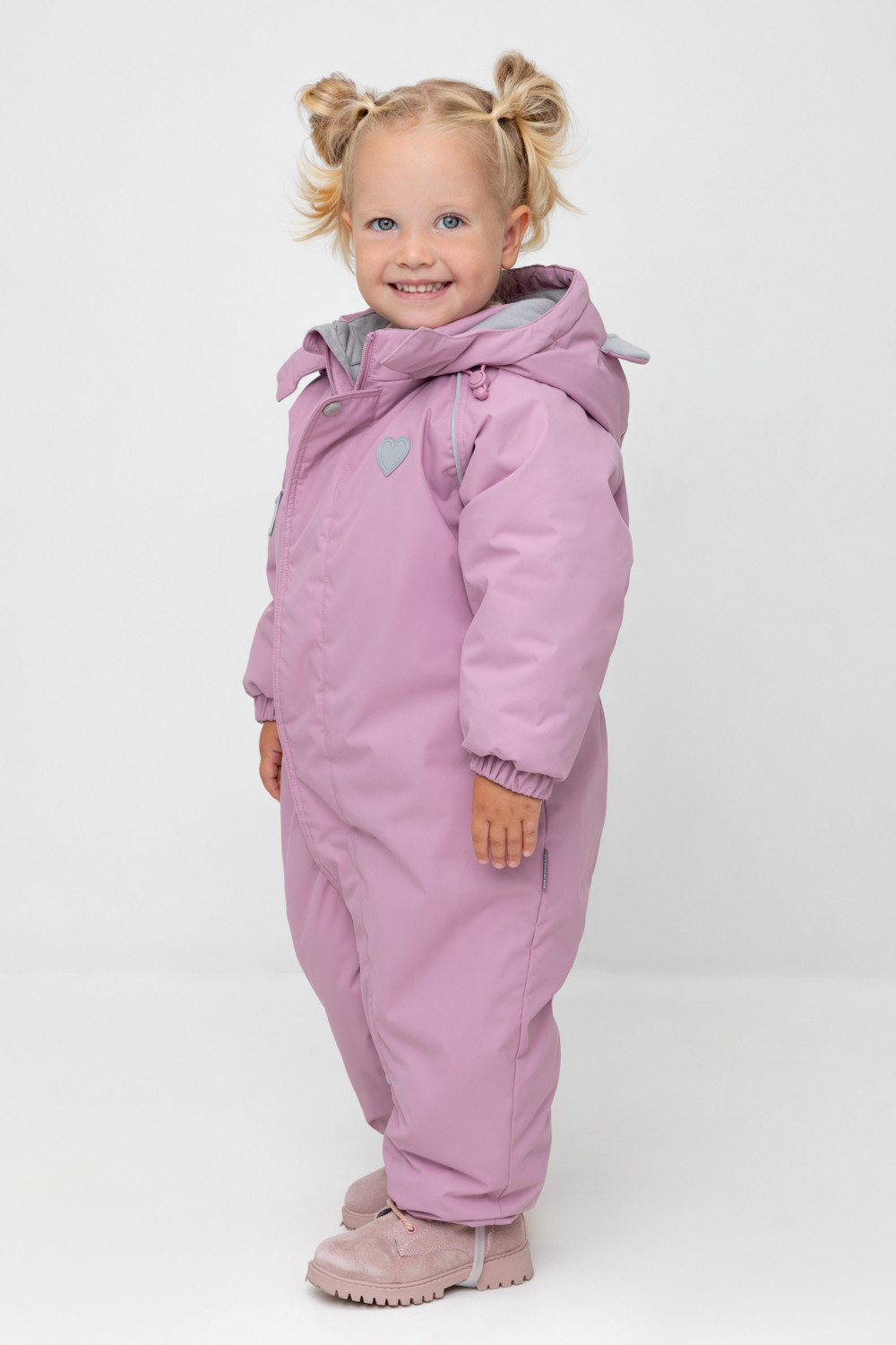 Комбинезоны утепленные для девочки, артикул: ВК 60118/1 ГР, цвет: розовый, фото 3