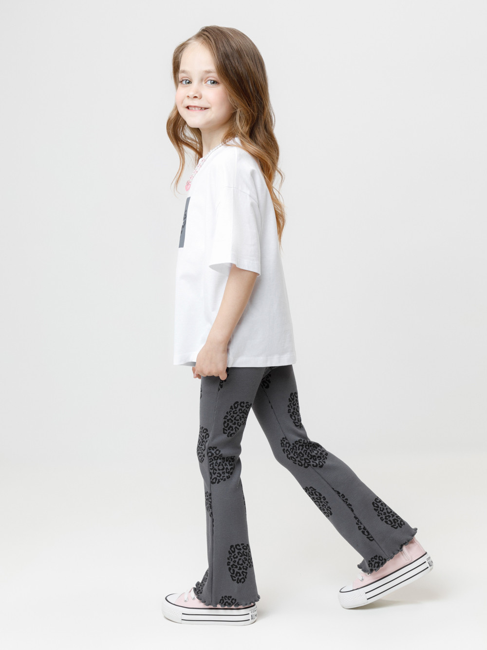 Брюки для девочки, артикул: МП 400835, цвет: серый, фото 3