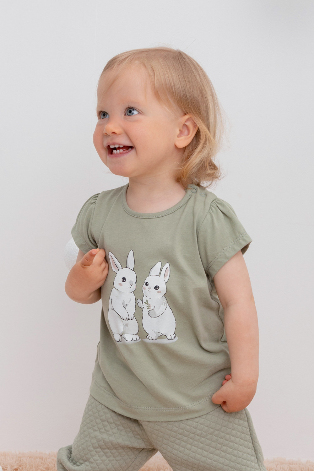 Футболка для девочки, артикул: КР 302260, цвет: хаки, фото 3