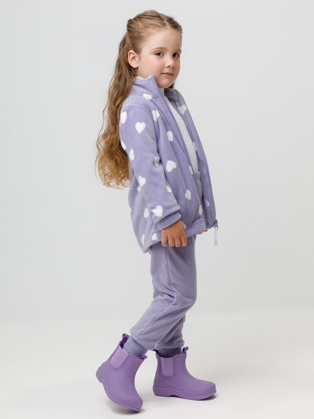 Куртка для девочки, артикул: ФЛ 34025/н/41 ГР, цвет: фиолетовый, фото 3