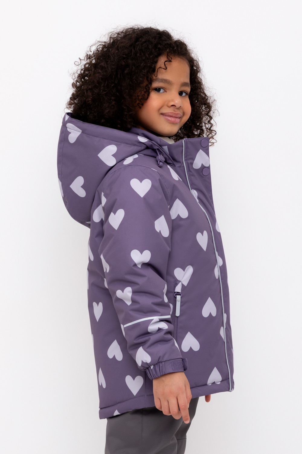 Куртка для девочки, артикул: ВК 38111/н/2 ГР, цвет: фиолетовый, фото 3