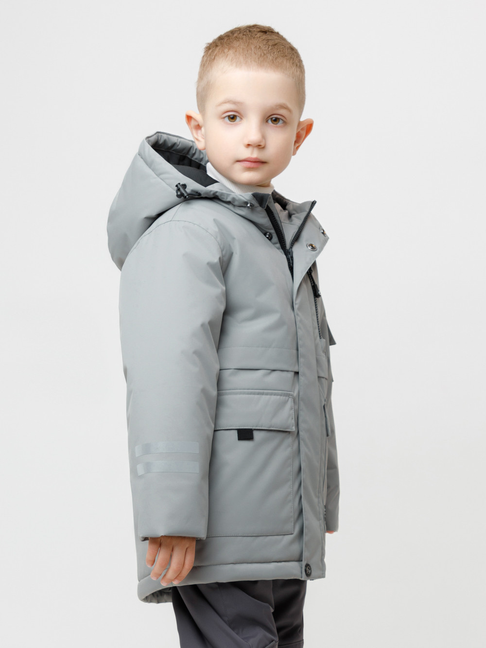 Куртки для мальчика, артикул: ВК 36105/1 ГР (104-122), цвет: серый, фото 3