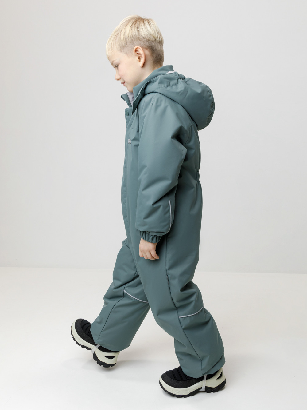 Комбинезоны утепленные для мальчика, артикул: ВК 60109/7 УЗГ, цвет: зеленый, фото 3