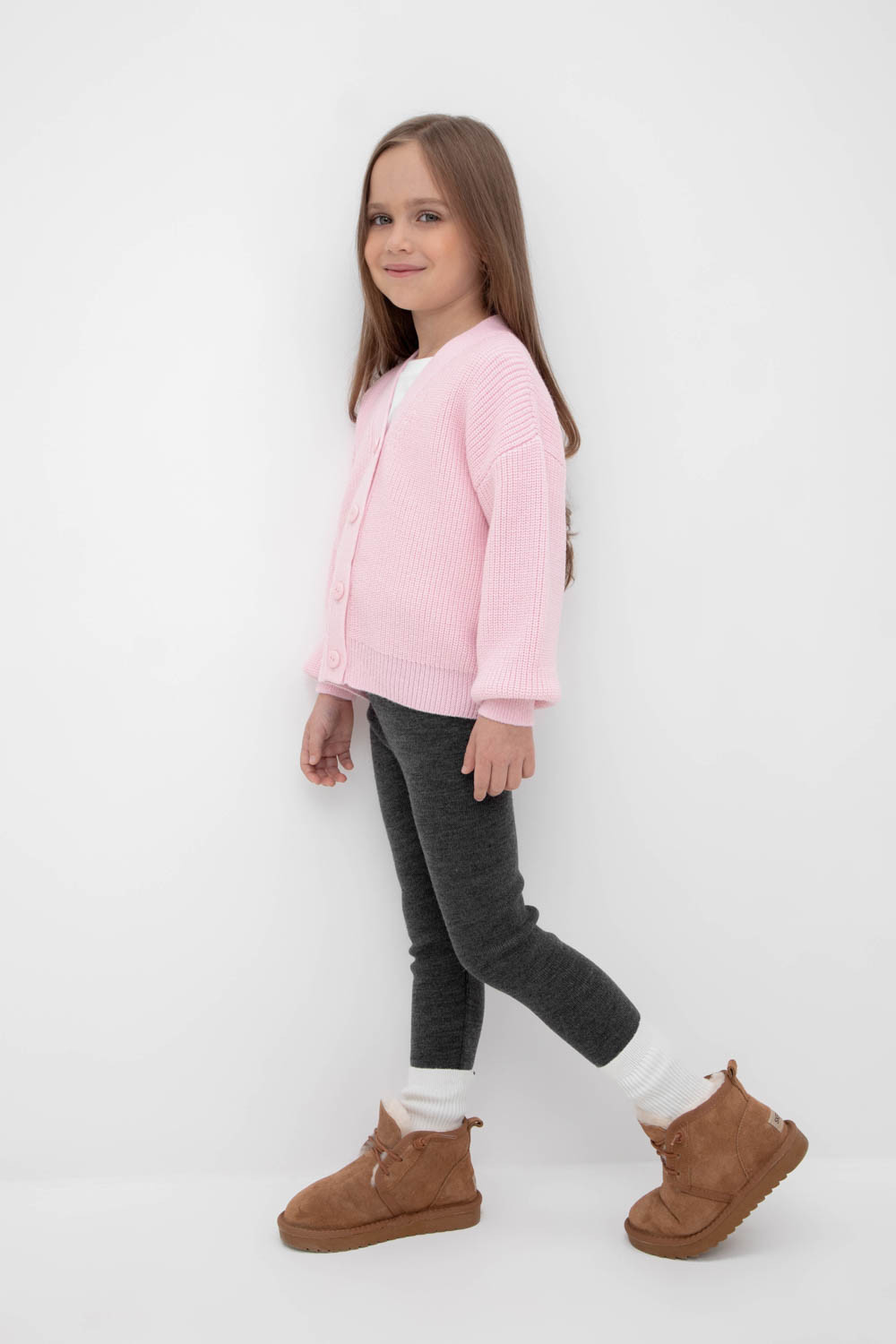 Брюки для девочки, артикул: К 421, цвет: темно-серый, фото 3