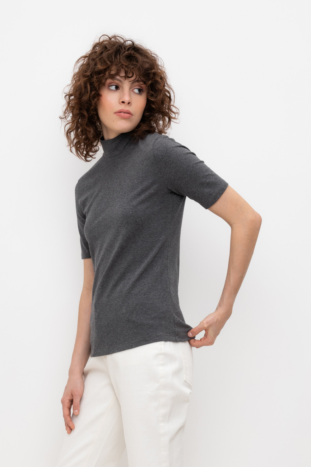 Водолазки женские для мам, артикул: ЕВТ 3262, цвет: темно-серый, фото 3