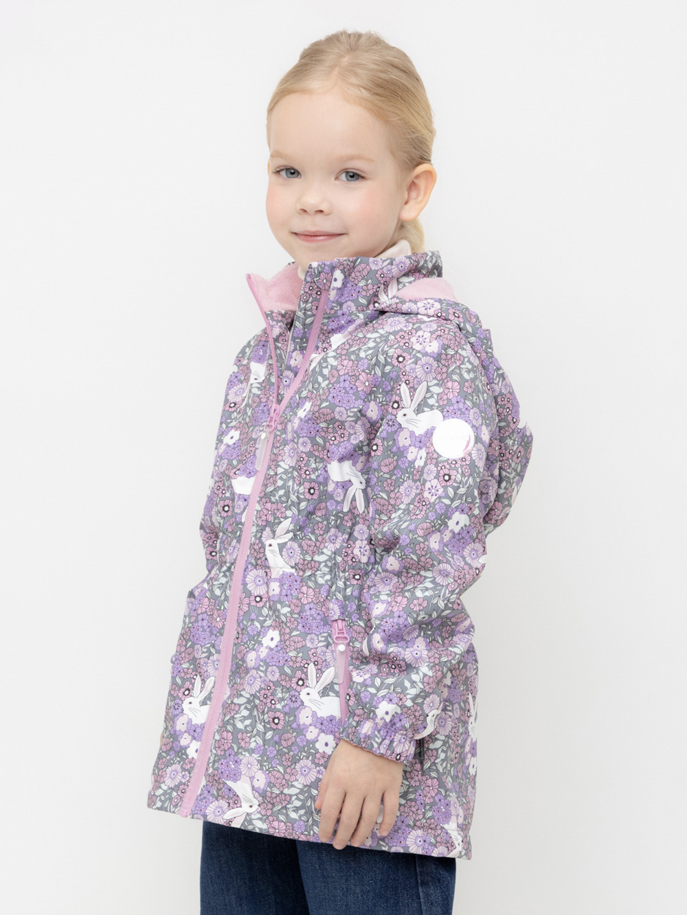 Куртка для девочки, артикул: ВК 32118/н/3 УЗГ, цвет: фиолетовый, фото 3