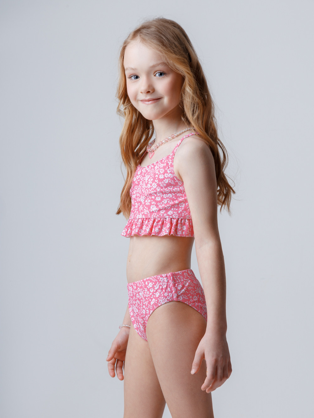 Купальник для девочки, артикул: ТК 17017/1н ФВ, цвет: ярко-розовый, фото 3