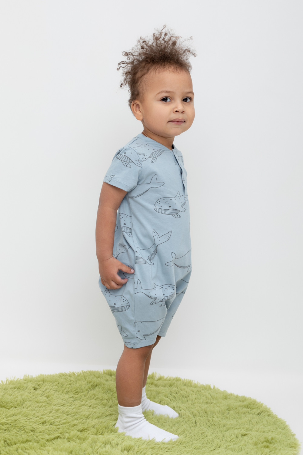 Полукомбинезон для мальчика, артикул: КР 6501, цвет: синий, фото 3