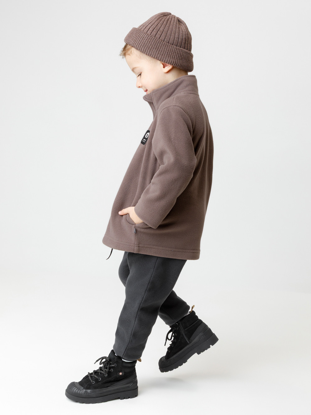 Брюки для девочки, артикул: ФЛ 40006-1/7 ГР, цвет: темно-серый, фото 3