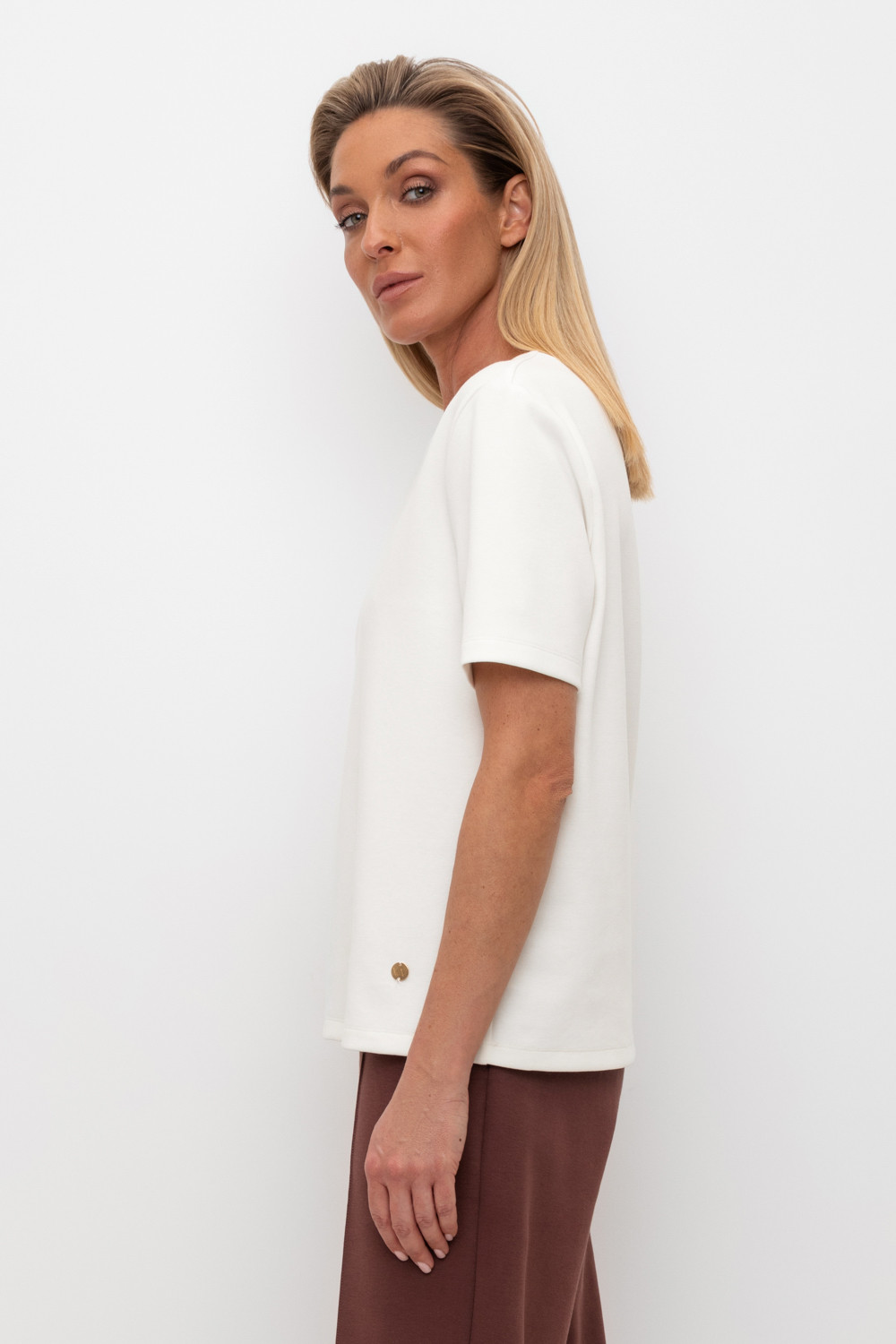 Футболки женские для мам, артикул: ЕВТ 3243, цвет: бежевый, фото 3