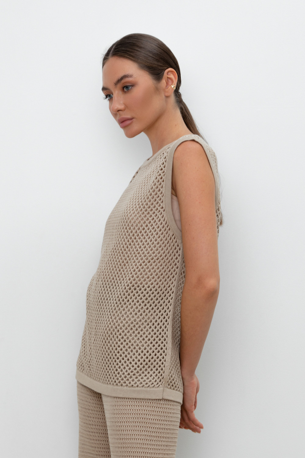 Майки женские для мам, артикул: ЕВ 30154, цвет: бежевый, фото 3