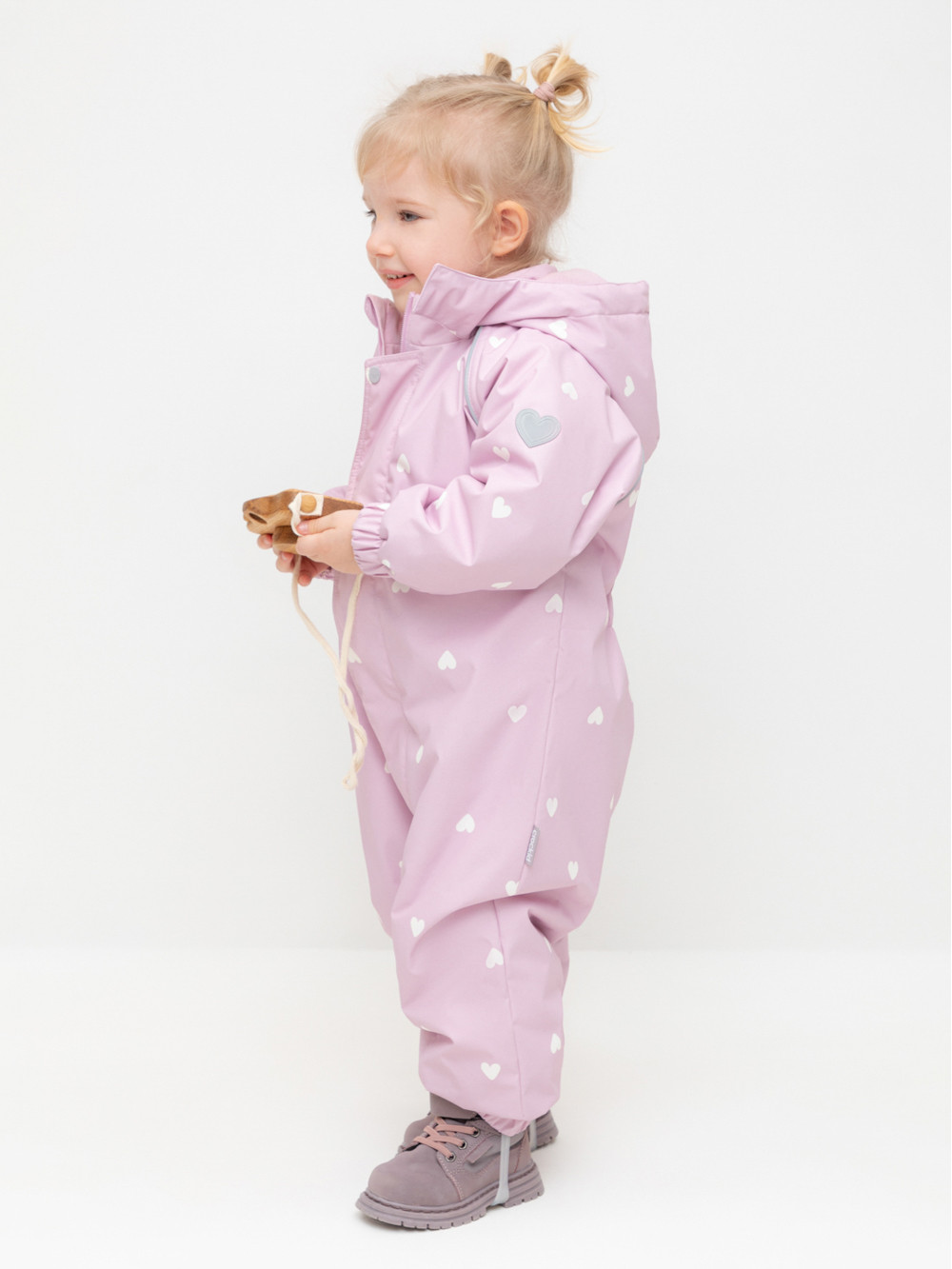 Комбинезоны утепленные для девочки, артикул: ВК 60085/н/47 Ал, цвет: розовый, фото 3