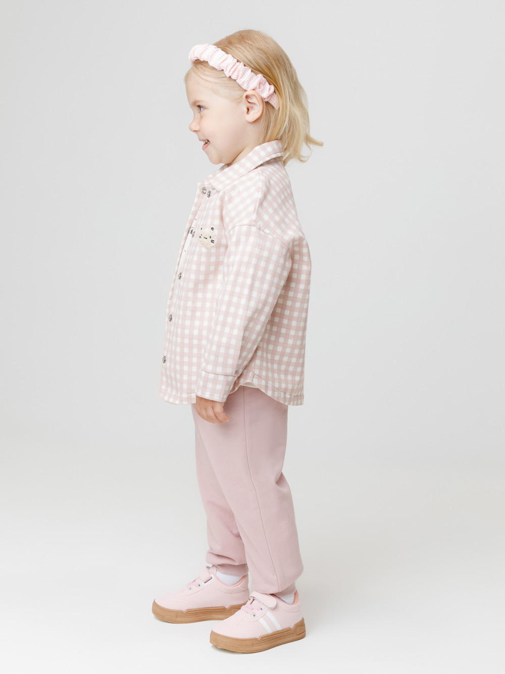 Брюки для девочки, артикул: КР 400815, цвет: розовый, фото 3