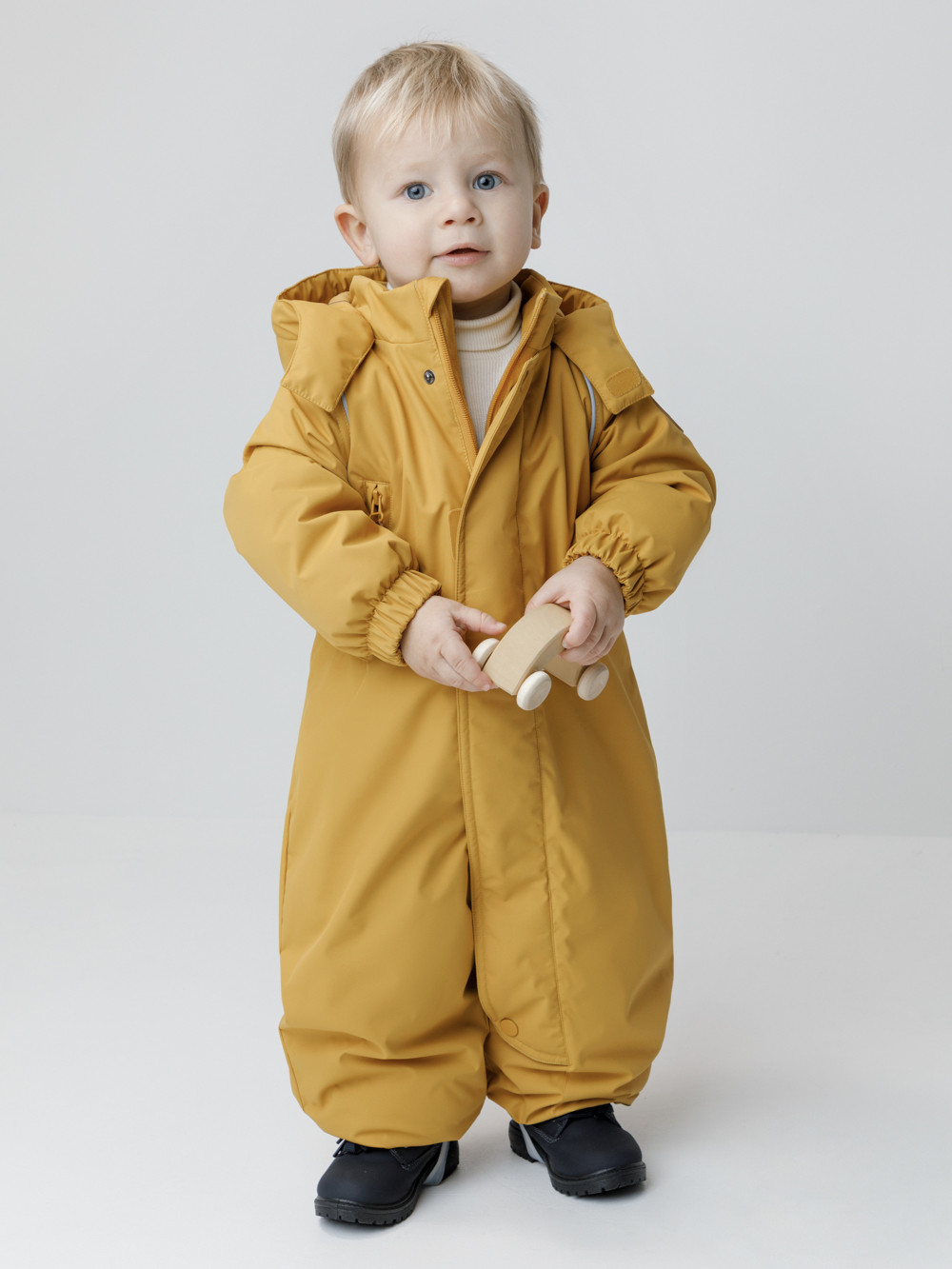 Комбинезоны утепленные для мальчика, артикул: ВК 60108/6 Ал, цвет: желтый, фото 3