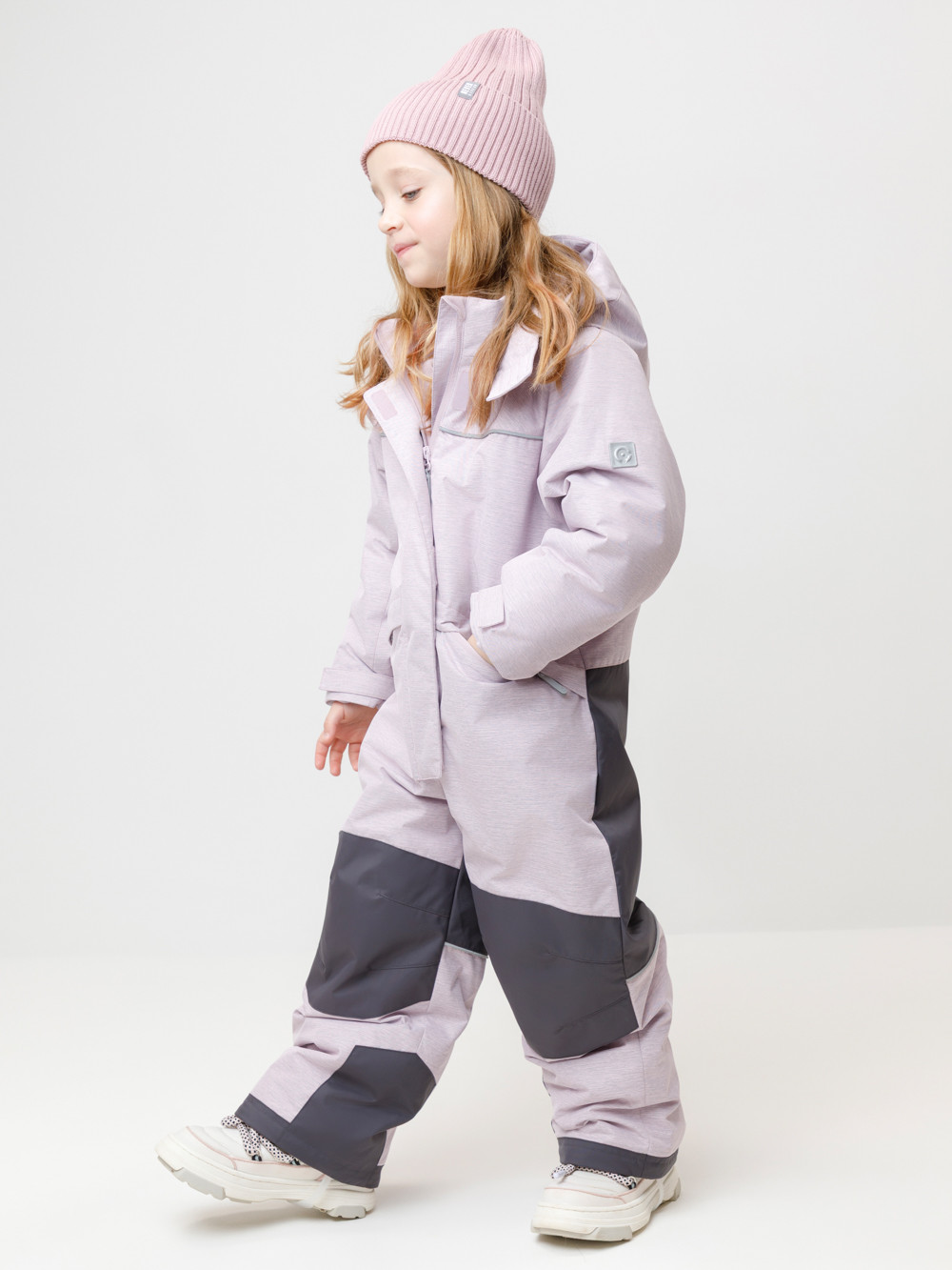 Комбинезоны утепленные для девочки, артикул: ВК 60129/1 ГР (98-122), цвет: розовый, фото 3