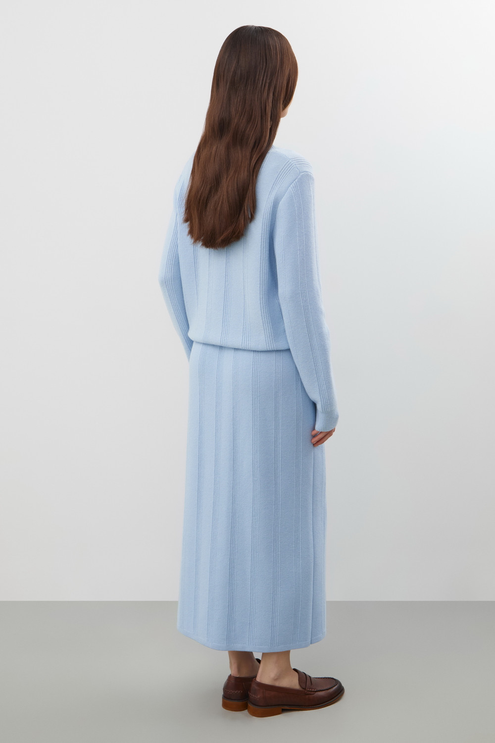 Юбки женские для мам, артикул: ЕВ 751/ш, цвет: голубой, фото 3