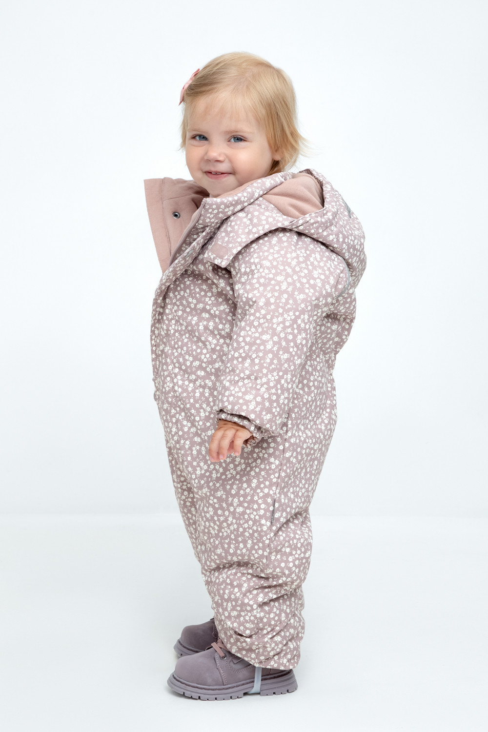 Комбинезоны утепленные для девочки, артикул: ВК 60032/н/46 Ал, цвет: розовый, фото 3