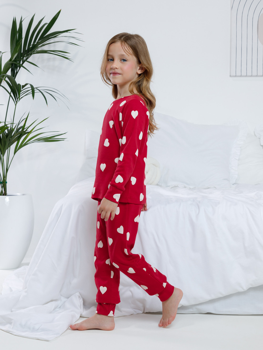 Пижама для девочки, артикул: МП 1552, цвет: красный, фото 3