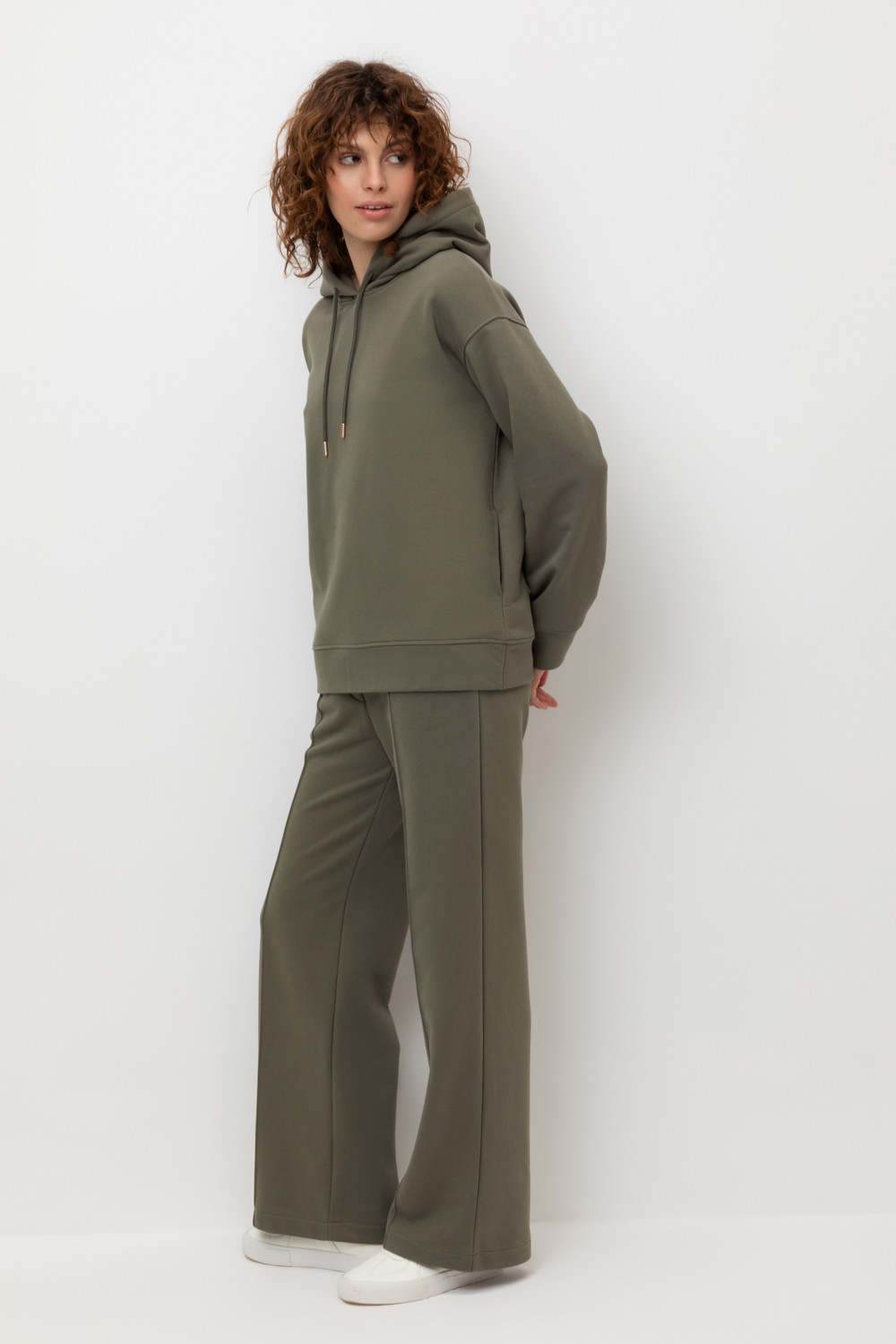 Брюки женские для мам, артикул: ЕВТ 4052/24, цвет: зеленый, фото 3