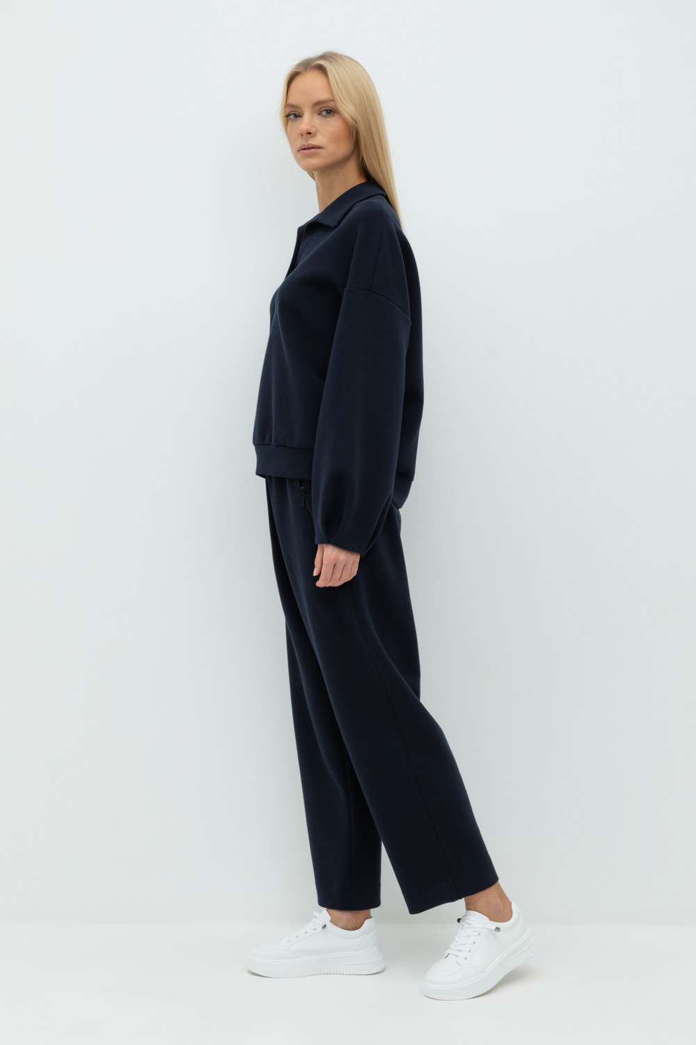 Брюки женские для мам, артикул: ЕВТ 4122, цвет: синий, фото 3