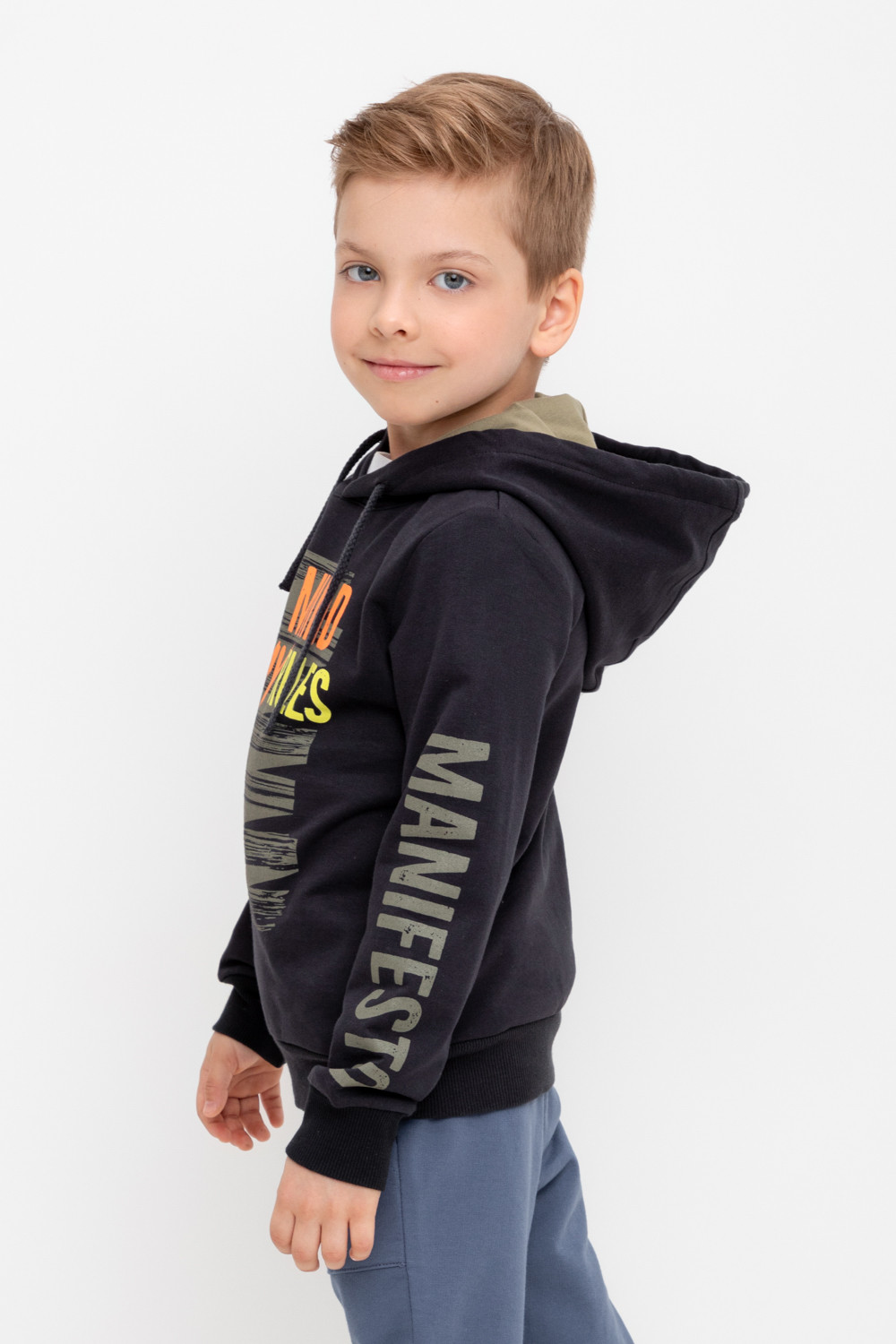 Толстовки для мальчика, артикул: К 300634, цвет: темно-серый, фото 3