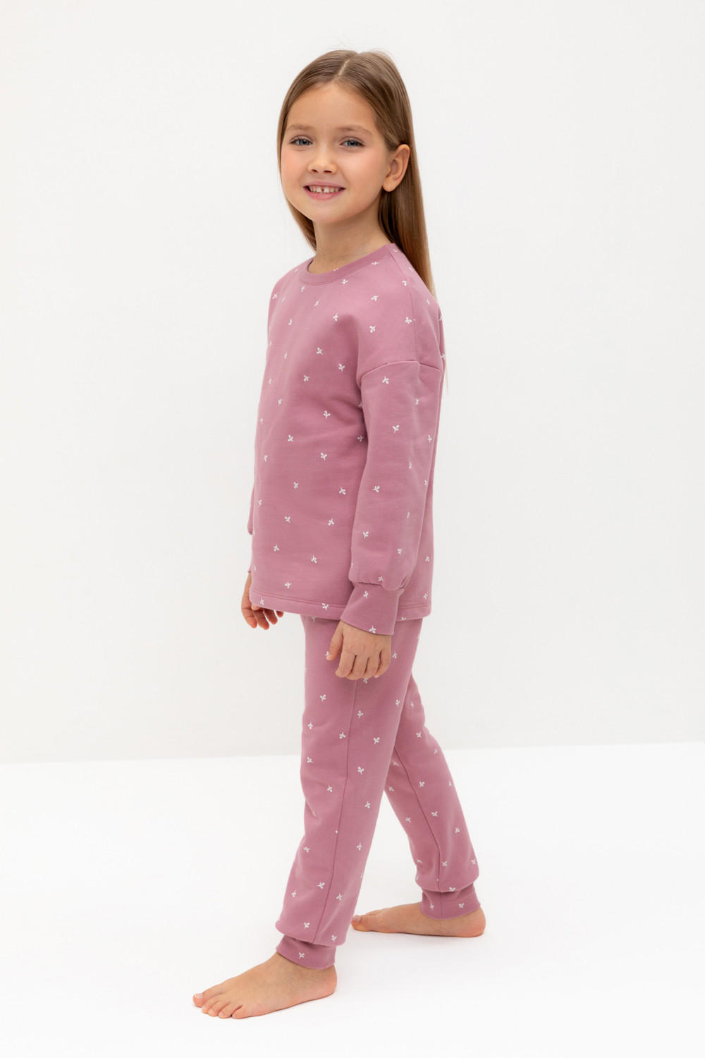 Пижама для девочки, артикул: К 1581, цвет: розовый, фото 3