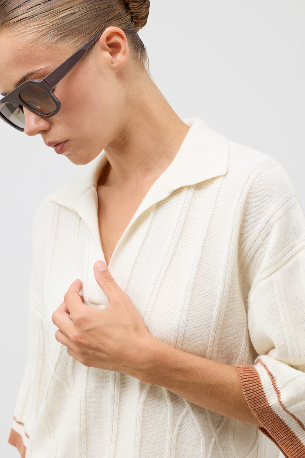 Джемперы женские для мам, артикул: ЕВ 30224/ш, цвет: бежевый, фото 3