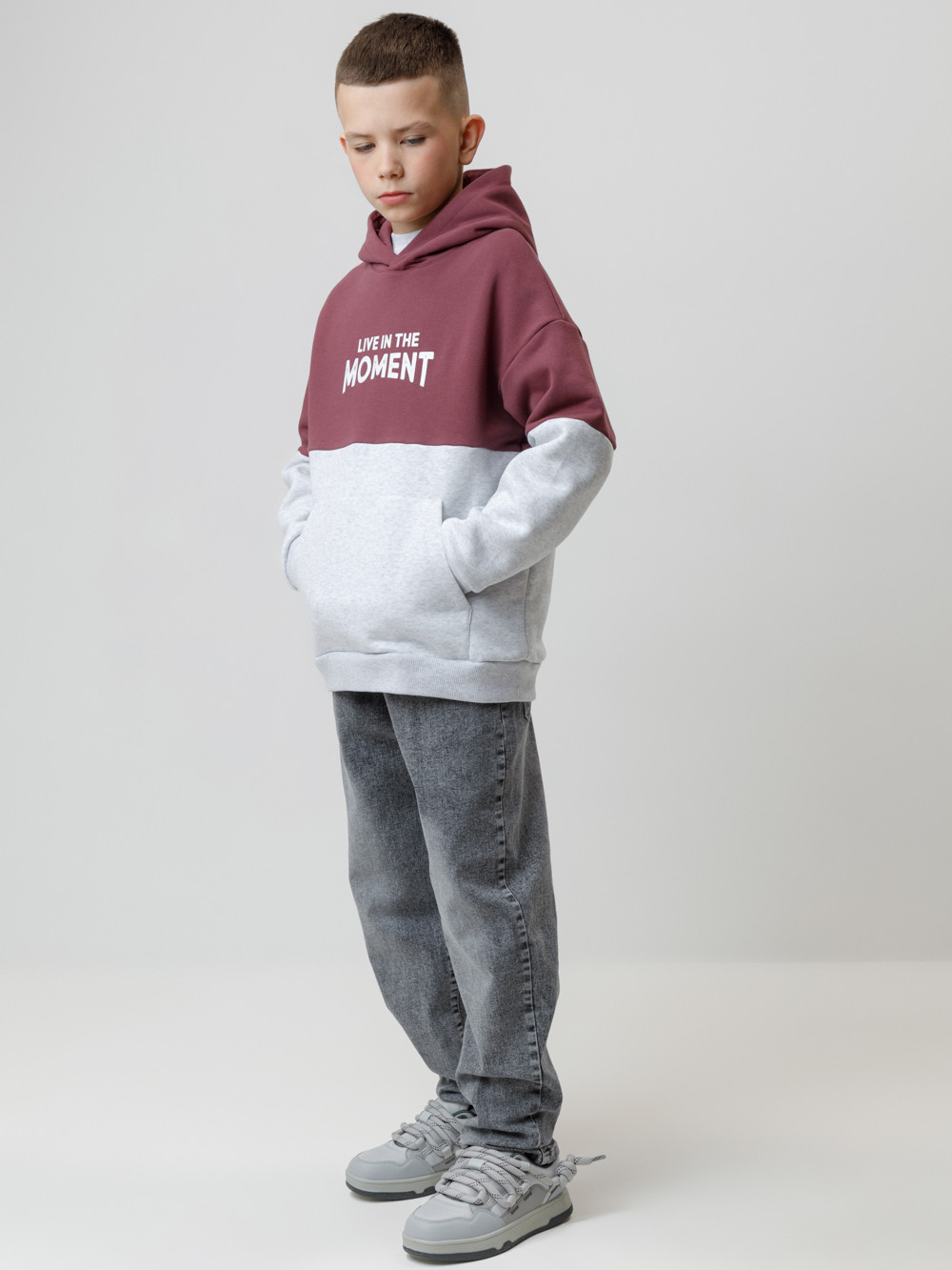 Худи для мальчика, артикул: КР 302214, цвет: коричневый, фото 3