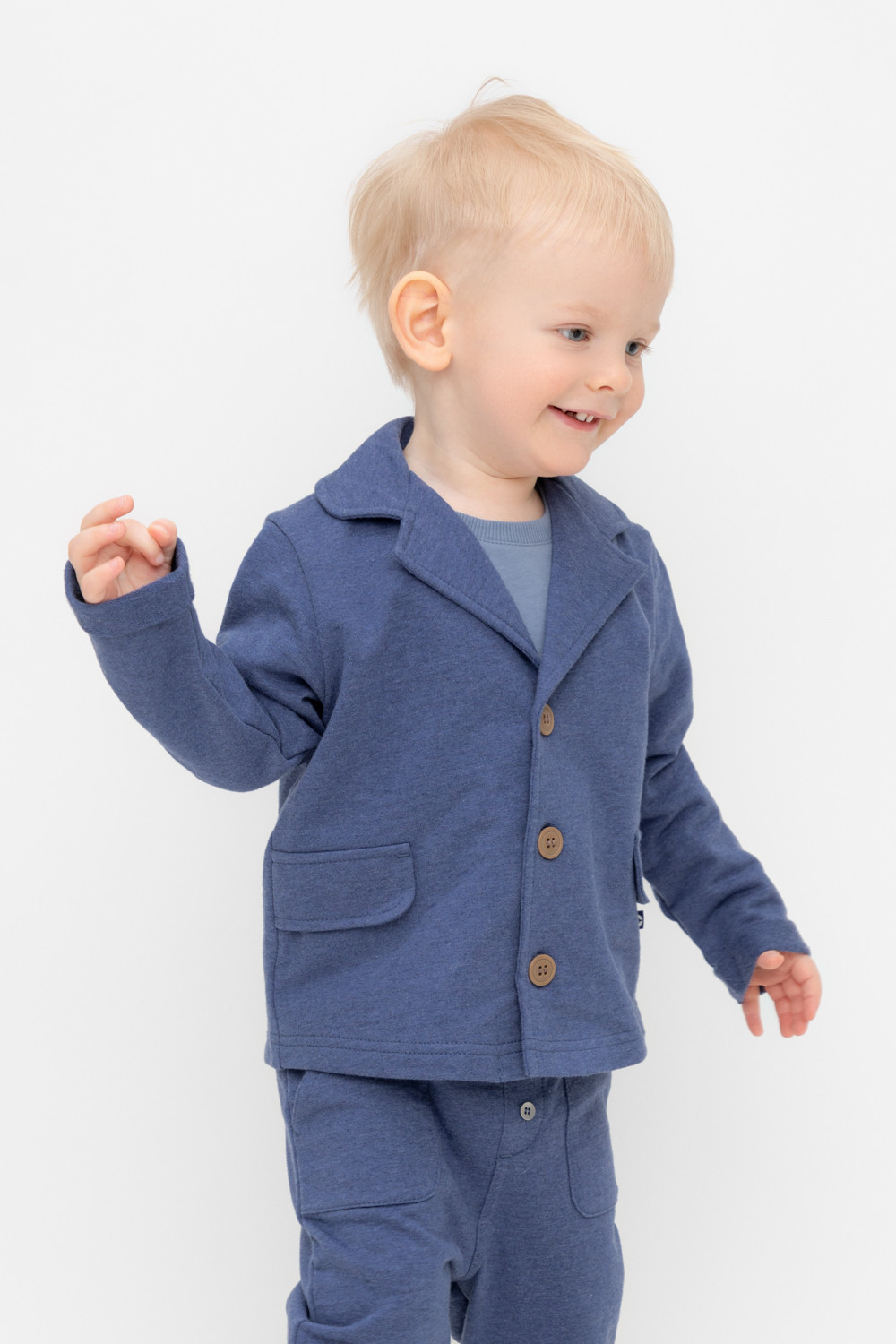 Жакет для мальчика, артикул: КР 302610, цвет: синий, фото 3