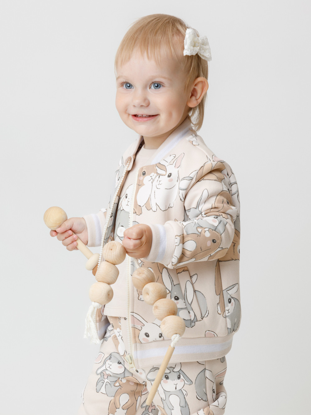 Жакет для девочки, артикул: КР 302899, цвет: бежевый, фото 3