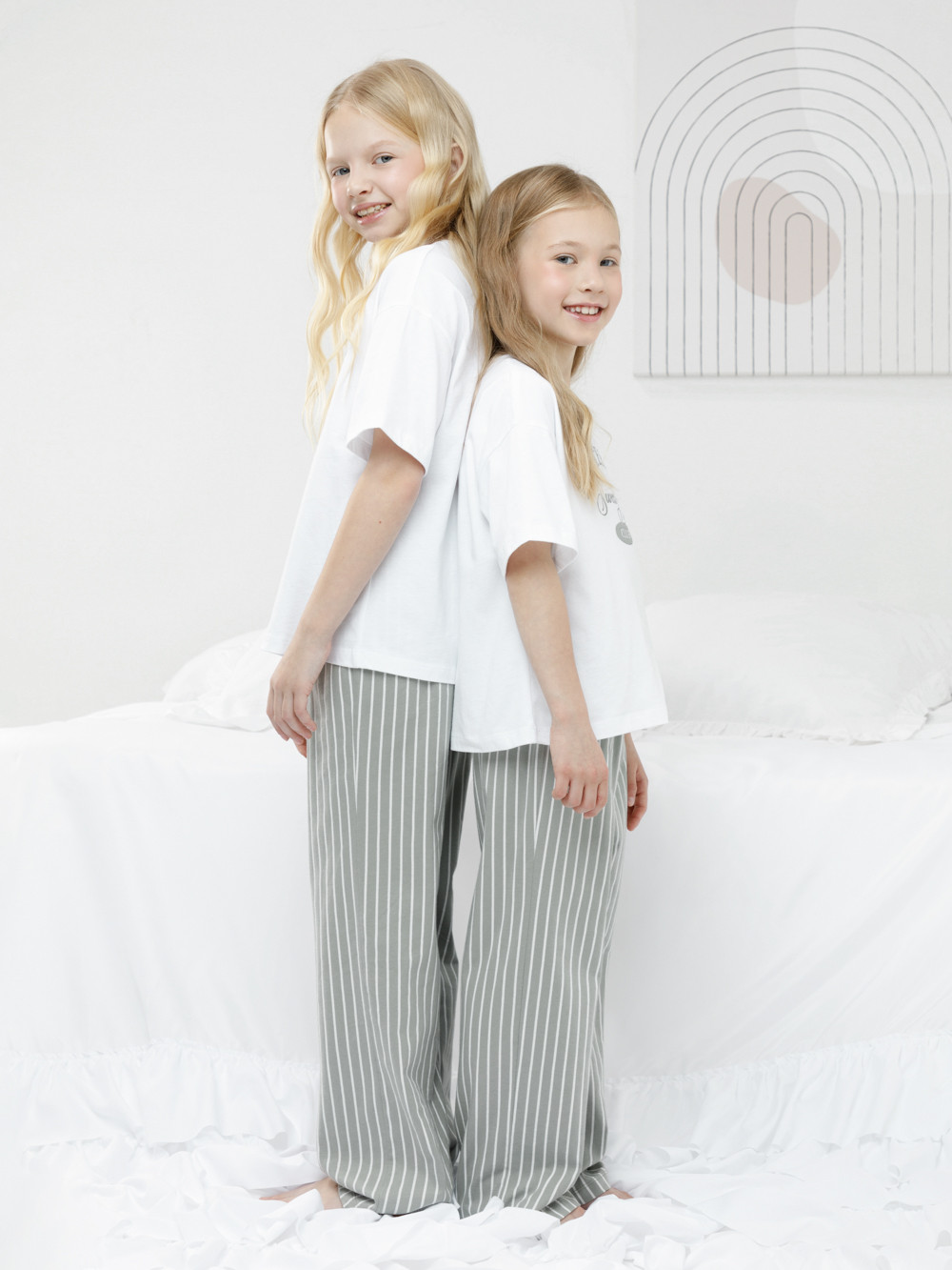 Пижама для девочки, артикул: МП 1657, цвет: белый, фото 3