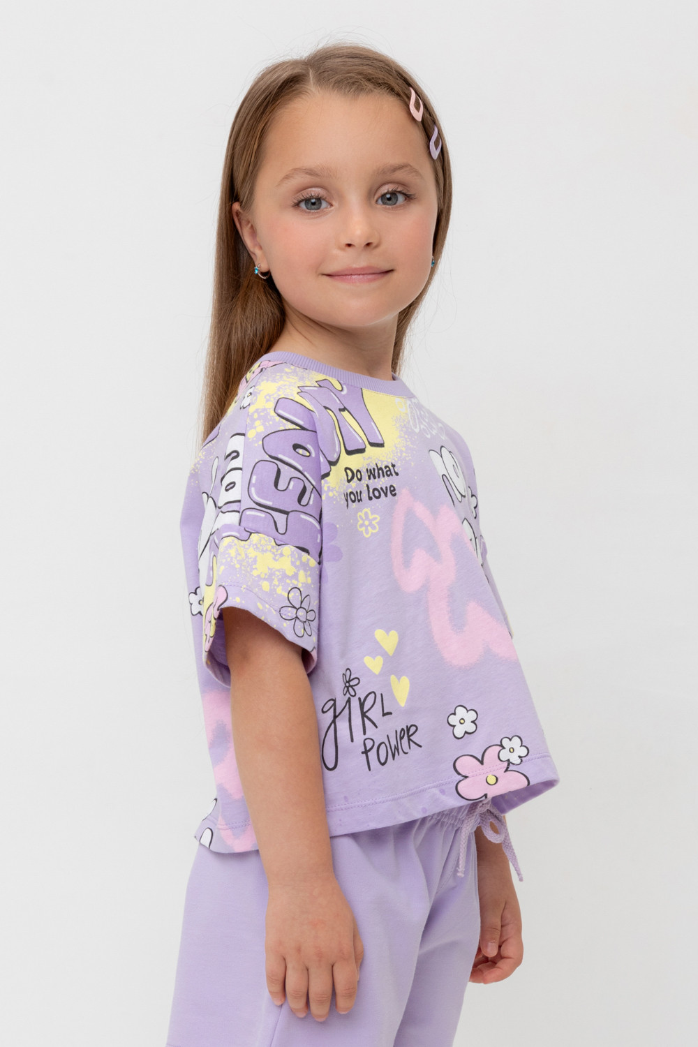 Футболка для девочки, артикул: КР 302695, цвет: фиолетовый, фото 3