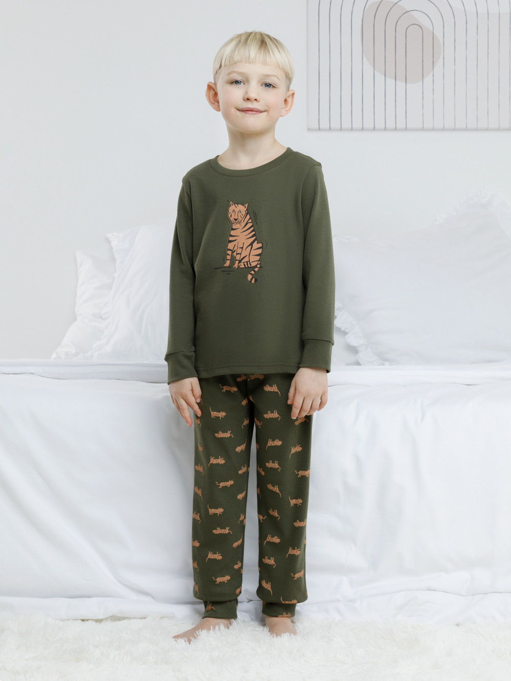 Пижама для мальчика, артикул: К 1541, цвет: хаки, фото 3